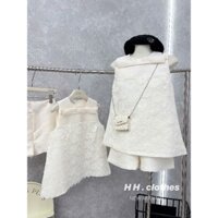 SET TAFTA HOA REN ÁO SÁT NÁCH KÈM QUẦN SOOC ĐÙI SIÊU XINH