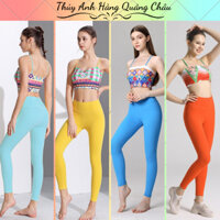 Set Tập YOGA Cao Cấp Hàng Quảng Châu Có MÚT, Bộ Tập GYM, AEROBIC Đệm Mút (BT36)