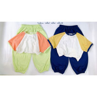 set tay ngắn với quần bí dài