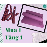 Set thảm yoga ZERA MAT cao cấp 1 lớp 8mm kèm dây cotton tập yoga