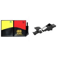 Set thẻ vàng thẻ đỏ + còi trọng tài chuyên nghiệp HCT1