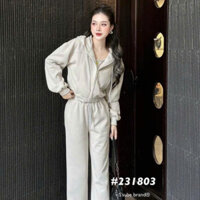 set thu đông nữ,set 3 món áo ba lỗ croptop kèm áo khoác có mũ mix quần xuông cá tính N232