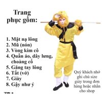 (Set Thường) Trang phục hóa trang Tôn Ngộ Không bộ thỉnh kinh (vàng) trong phim Tây Du Ký