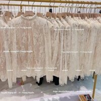 sét tiểu thư sang chảnh,áo ren tay dài phối cổ đá mix quần short dạ nữ A23