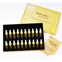 Set tinh chất dưỡng trắng da từ collagen và trứng cá muối Serum Bergamo Luxury Gold Collagen & Caviar Ampoule 20 SET