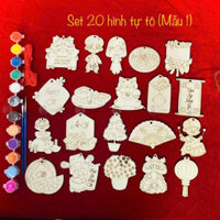 Set tô màu trang trí tết