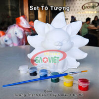 Set tô tượng thạch cao màu tô và cọ vẽ S31TT2