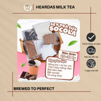Set Trà Sữa Socola HEARDAS MILK TEA – Gói Nguyên Liệu Pha 25-30 Ly – Trà Thái Đỏ, Trân Châu, Bột Kem Béo