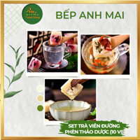 Set Trà Viên Đường Phèn Thảo Dược (10 Vị)-Set trà thảo mộc-Bếp Anh Mai