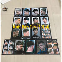 Sét Trang dán tường (kèm băng dính) không phai màu - DECOR tiệm tóc nam, DECOR tiệm barbershop