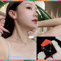 Sét trang suc vòng cổ và khuyen tai đính đá phụ kiên trang sức bộ cao cấp Trang Nemo Shop