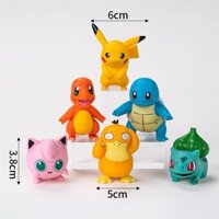 Set trang trí 6 con Pokemon nhựa đặc