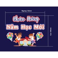Set trang tri bảng Chào mừng Năm học mới ép Plastic sẵn nam châm dính bảng từ