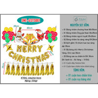 Set trang trí Noel chuông Merry tua rua vàng SNE-GSTS001_TAN