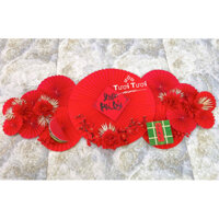 Sét trang trí quạt đỏ may mắn ngày tết