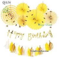 Sét trang trí quạt giấy QA16