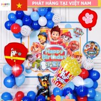 Sét trang trí sinh nhật bóng và hình con chó siêu đẹp và dễ thương