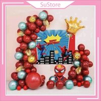 Set trang trí sinh nhật bong bóng người nhện T31700, bong bóng trang trí sinh nhật bé trai tại nhà đẹp SuStore