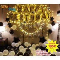 SET TRANG TRÍ SINH NHẬT CHO ANH TRAI MƯA TÔNG VÀNG-ĐEN 25 (TẶNG KÈM BƠM TAY,2 CUỘN KEO SILICON,10M DÂY RUY BĂNG)