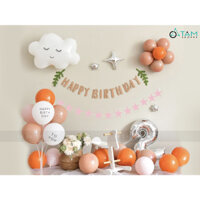 Set trang trí sinh nhật đám mây dây sao tông Cam (Số theo tuổi) SSN-BDTS-007_TTTM