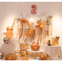 Set trang trí sinh nhật gấu nâu hàn quốc