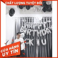 SET TRANG TRÍ SINH NHẬT SP-0052 (Tặng kèm băng dính + bơm tay) ✪ Gồm: - 1 bộ chữ HPBD – màu bạc - 2 bóng chữ lẻ 70cm  tù