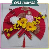 Set Trang Trí Tết, Combo Quạt Trang Trí Decor Treo Tường Tết 2025 - VN98 Flowers