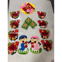 sét trang trí tết mầm non- Đồ dùng mầm non- trang trí tết tiểu học