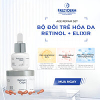 Set trẻ hóa Retinol (30 viên nang) - 15ml Elixir Serum - FREZYDERM AGE REPAIR SET