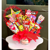 Sét Trụ bánh kẹo Quà tặng Trung Thu có Đèn Ông Sao mix theo Tone màu cho bé.