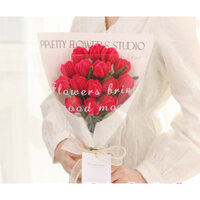 Set tự làm bó hoa kẽm Nhung tuy líp màu sắc tùy chọn