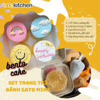 Set Tự Trang Trí Bánh Kem Bento Nhà Bee - Thành phẩm 1 bánh gato 12cm