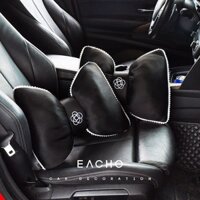 Set tựa eo , gối tựa cổ, tựa đầu Hoa trà xe  - Phụ kiện ô tô Cao cấp , Gối tựa cổ ô tô