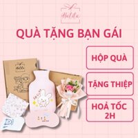 Sét túi chườm nóng đau bụng kinh Hatita Socute 1000ml - 5 món sưởi làm ấm giữ nhiệt giảm đau bụng