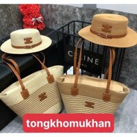 Set Túi & Mũ Cói đi du lịch Siêu đẹp [Hàng loại 1]