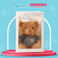 Set Túi Quà Tặng Gấu Teddy Áo Len Lông Xù Cao Cấp Memon