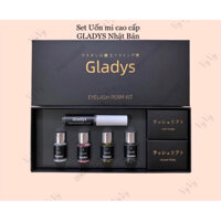 Set uốn mi Nhật Gladys chính hãng, Bộ uốn mi 3d 6d colagen cao cấp