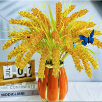 Set vật liệu tự làm cành lúa vàng hạt nhựa ACRYLIC hoa trang trí diy craft handmade S0376