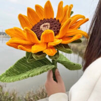 Set vật liệu tự làm hoa hướng dương khổng lồ kẽm nhung, hoa chụp kỉ yếu kỉ niệm, decor phòng