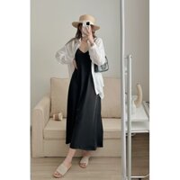 Set váy 2 dây + áo voan sơ mi - Choose Mie