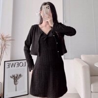 Set váy 2 dây mix Cardigan siêu xinh VANOS