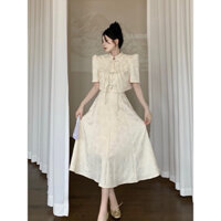 Set Váy Áo Nữ Chất Liệu Gấm Áo Khoác Dáng Ngắn Kèm Chân Váy Xoè Cạp Cao Thời Thượng Tôn Dáng Sang Chảnh_Hàng Order QCCC