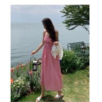 Set váy bầu 2 dây kèm áo khoác nhẹ