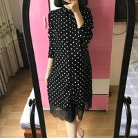 Sét váy bầu với áo trắng buôn