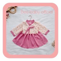 Set váy bé gái, đầm bé gái, Hanbok Hàn Quốc cách tân dễ thương đi chơi Tết, dã ngoại, du lịch chụp hình màu hồng