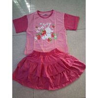 Sét Váy Bé Gái Thun Cotton 4 Chiều Size 23kg-40kg