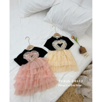 Set váy bé gái von đính ngọc ( ảnh shop chụp chuẩn hàng QC) hàng sẵn