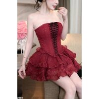 Set váy bèo áo cúp ngực đan dây chất liệu xịn loại 1 nn/q