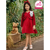 Set Váy Cho Bé Gái Suông Nơ Kèm Áo Khoác Titikids - CC325
