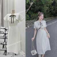 Set váy dạ dáng dài kèm áo khoác tiểu thư